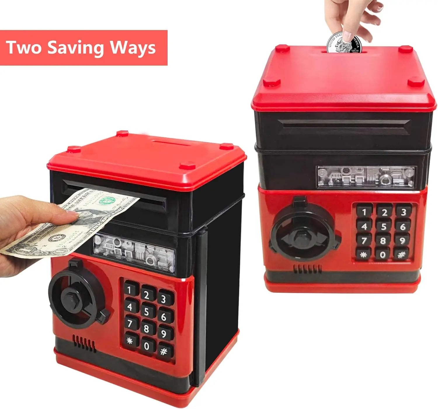 Piggy Bank, (Battery Not Included)Saving Box, Cash Coin Can Safe Bank Electronic Coin Money Bank Gifts Toy ATM Bank, Hot Gift for Boys and Girls