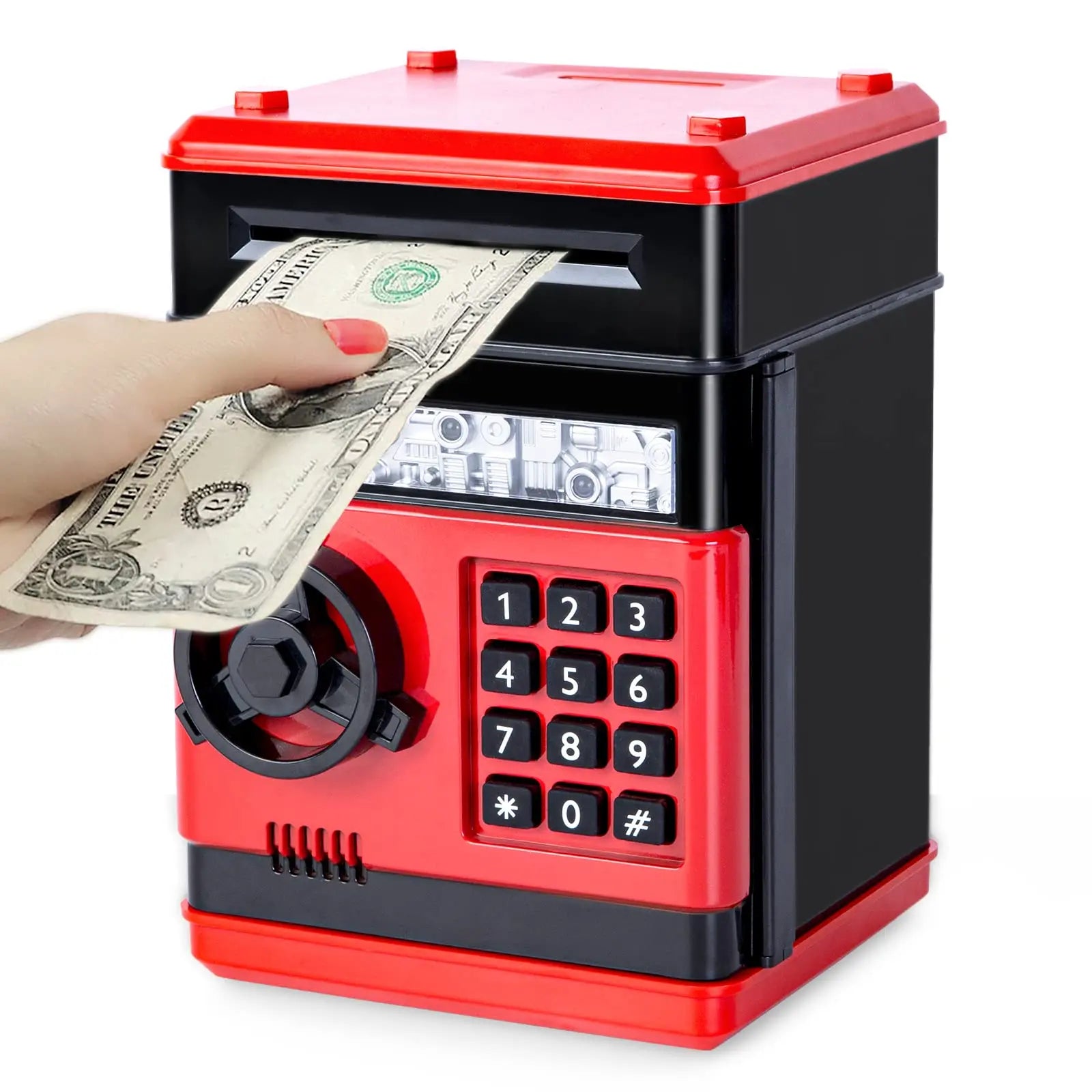 Piggy Bank, (Battery Not Included)Saving Box, Cash Coin Can Safe Bank Electronic Coin Money Bank Gifts Toy ATM Bank, Hot Gift for Boys and Girls