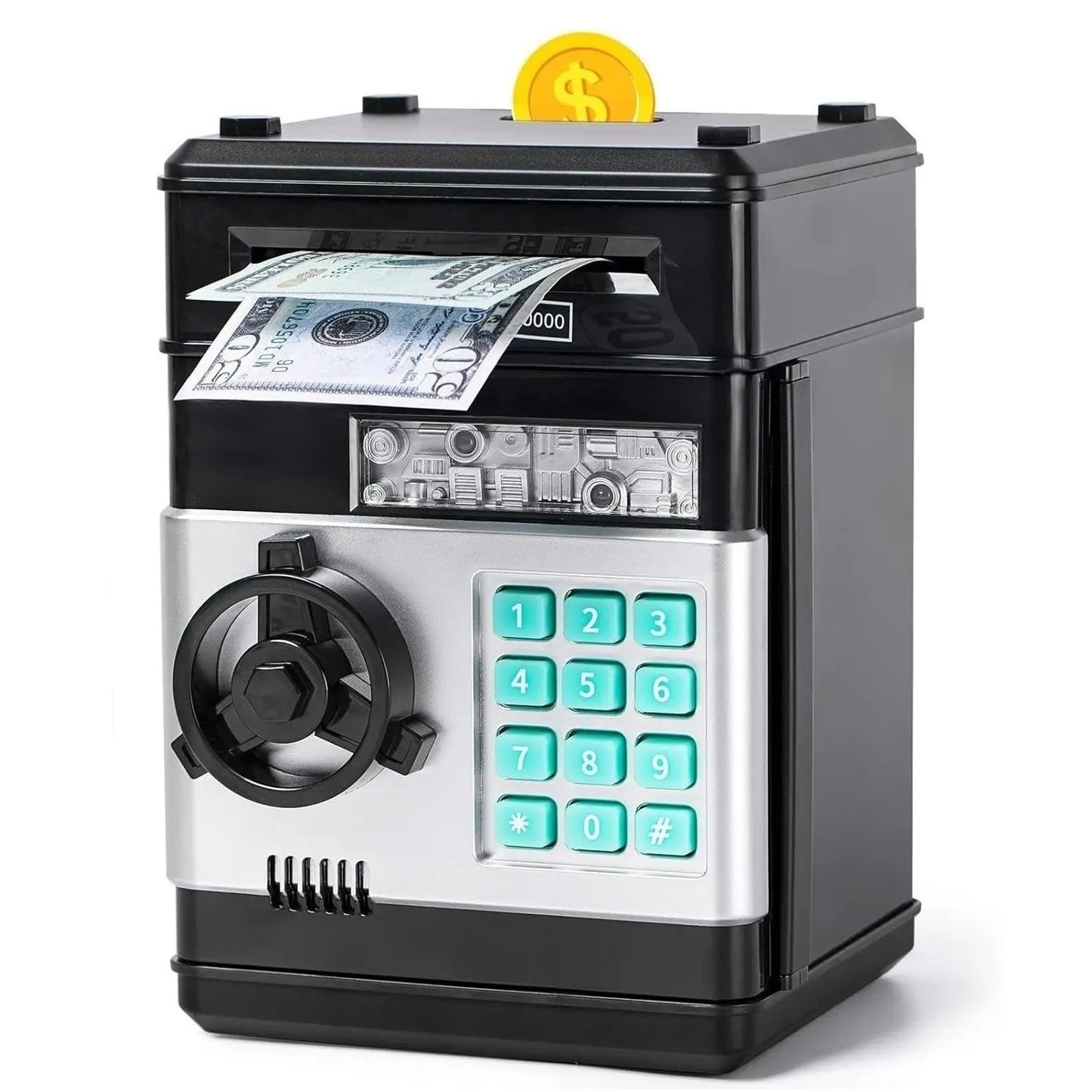 Piggy Bank, (Battery Not Included)Saving Box, Cash Coin Can Safe Bank Electronic Coin Money Bank Gifts Toy ATM Bank, Hot Gift for Boys and Girls